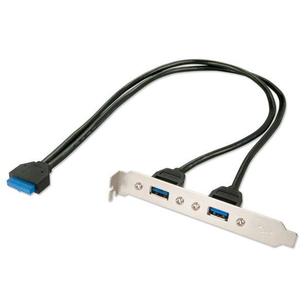 2 Port USB 3.0 PC Back Plate - Part No. 33096
