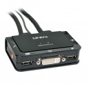 2 Port DVI, USB 2.0 & Audio KVM Switch Compact