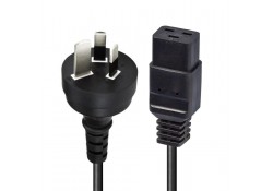 1m Power Cable 15A 3-pin Plug to IEC C19 Socket