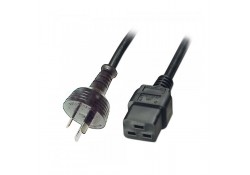 2m Power Cable 10A 3-pin Plug to IEC C19 Socket