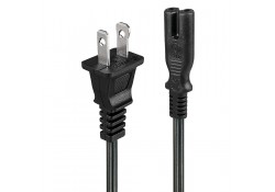2m USA Power Cable 2-Pin Plug to IEC C7 Socket