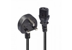 3m UK Power Cable 3-Pin Plug to IEC C13 Socket