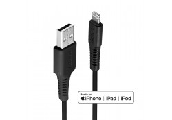 2m USB Type A to Lightning Cable, Black