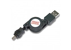 80cm Retractable USB 2.0 Cable, Type A to Mini-B