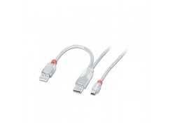 1m USB 2.0 Dual Power Cable