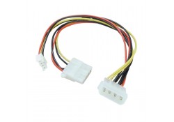 5.25" to 5.25"+3.5" Power Splitter Cable, 25cm