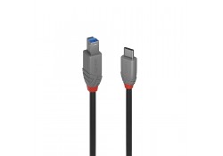 0.5m USB 3.2 Type C to B Cable, Anthra Line