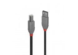 0.2m USB 2.0 Type A to B Cable, Anthra Line