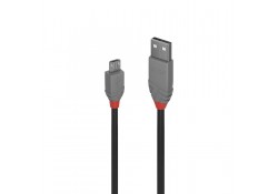 0.5m USB 2.0 Cable, Type A to Micro-B, Anthra Line
