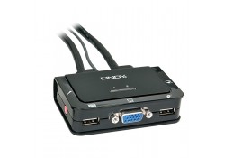 2 Port VGA, USB 2.0 & Audio KVM Switch Compact