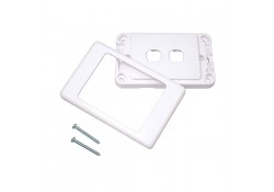 Wall Plate, White, 2 x Outlets