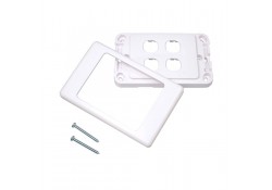 Wall Plate, White, 4 x Outlets