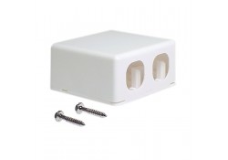 Surface Mount Box, White, 2 x Outlet