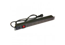 1U x 8-Outlet Horizontal PDU (10 Amp), IEC-C14